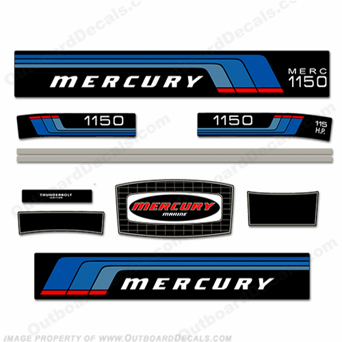 Mercury 1977 115hp Outboard Decals INCR10Aug2021