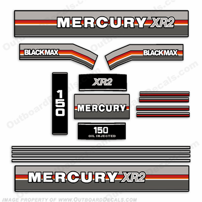 Mercury 1987 150 XR2 Outboard Decals INCR10Aug2021