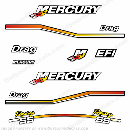 Mercury 2.5L - 3.0L Drag Racing Decal Kit INCR10Aug2021