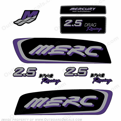 Mercury 2.5 Liter EFI Racing Decal Kit - Custom Purple/Silver INCR10Aug2021