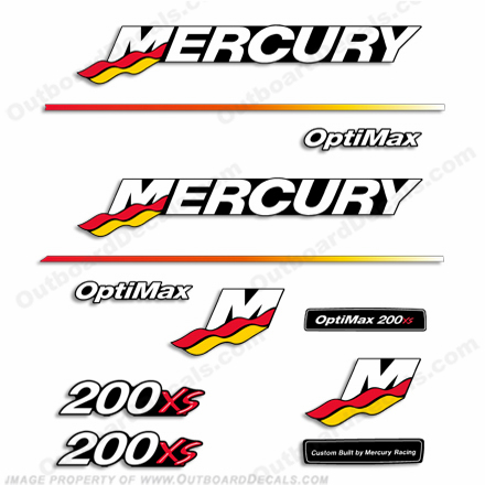 Mercury 200XS Racing Decal Kit - 2003 - 2004 INCR10Aug2021