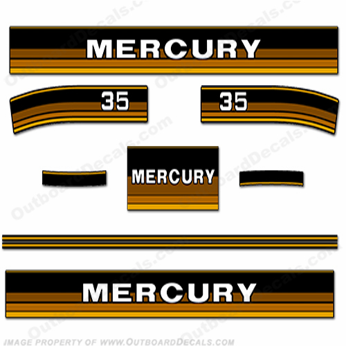 Mercury 1984-1985 35hp Outboard Decals INCR10Aug2021