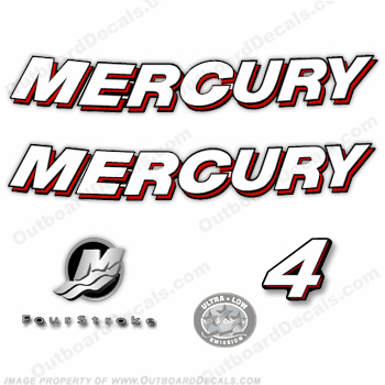 Mercury 4hp Fourstroke Decal Kit INCR10Aug2021