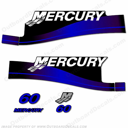 Mercury 60hp Decal Kit (Blue) INCR10Aug2021