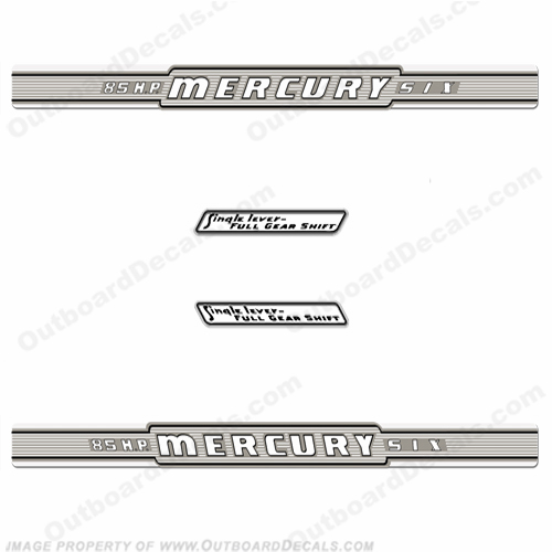 Mercury 1963 85HP Outboard Engine Decals INCR10Aug2021
