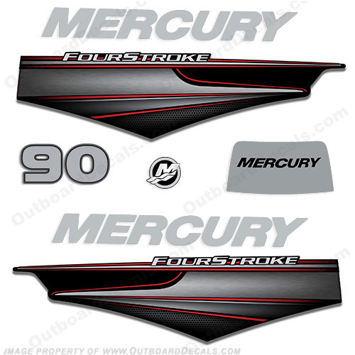 Mercury 90hp BigFoot FourStroke Decals - 2013+ big, foot, big foot, big-foot, INCR10Aug2021