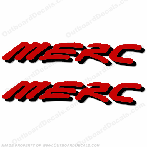 MERC Decal (Set of 2) - Red/Black INCR10Aug2021