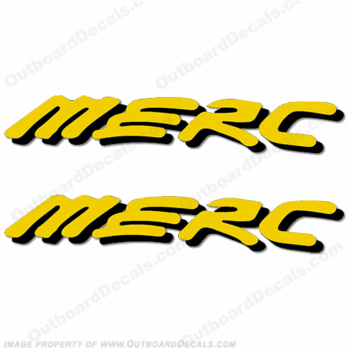 MERC Decal (Set of 2) - Yellow/Black INCR10Aug2021