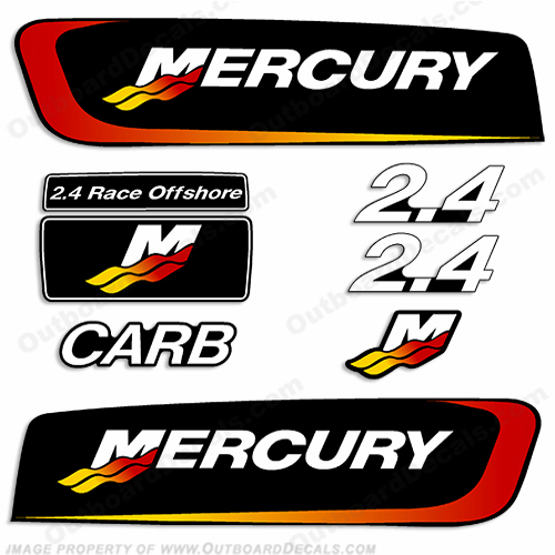 Mercury 2.4 Liter Carb Racing Decal Kit INCR10Aug2021