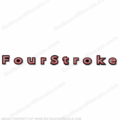 Mercury "Fourstroke" Decal - Red/White INCR10Aug2021