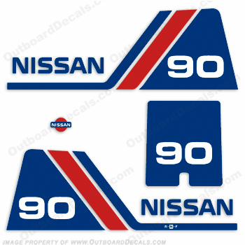 Nissan 90hp Decal Kit - 1984 - 1995 INCR10Aug2021