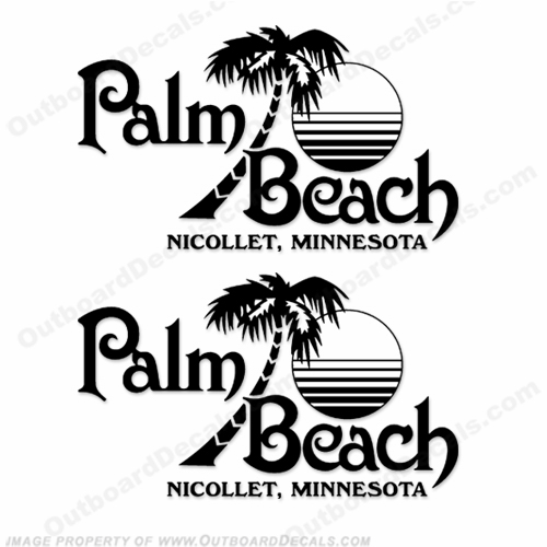 Palm Beach Nicollet, Minnesota Logo Decals - Any Color!   INCR10Aug2021