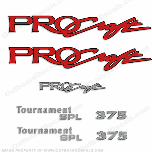 ProCraft Tournament SPL 375 Decal Package procraft, pro-craft, INCR10Aug2021