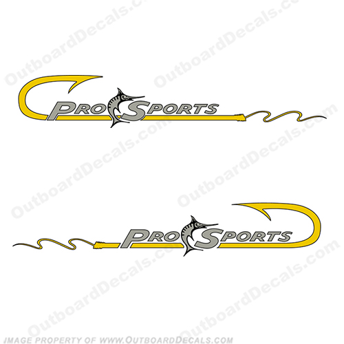 Pro Sports with Hook Boat Logo Decals (Set of 2) - Any Color! prosport, prosports, INCR10Aug2021