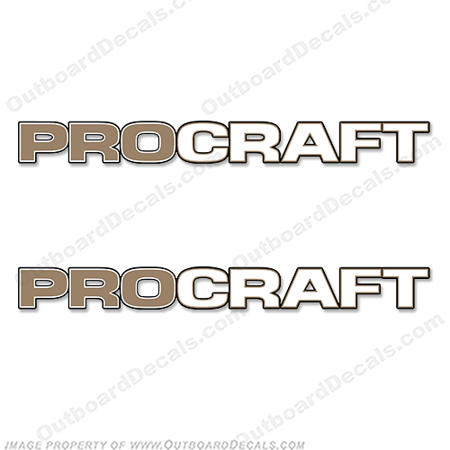 Pro Craft Logo Decals (Light Gold) procraft, pro-craft, INCR10Aug2021