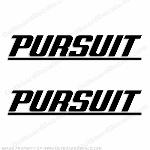 Pursuit Boat Logo Decal (w/ line) - Any Color! INCR10Aug2021