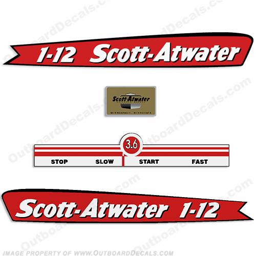 Scott Atwater 3.6hp Decals - 1947 INCR10Aug2021