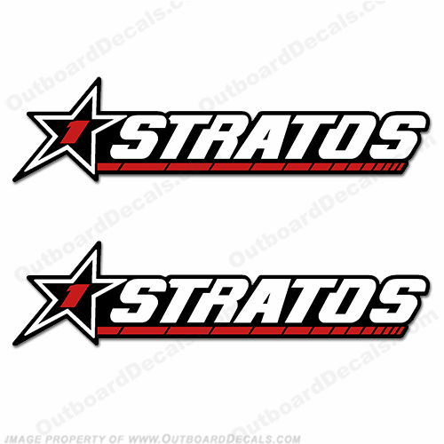 Stratos 1 Boats Logo Decal (Set of 2) - Older Style INCR10Aug2021