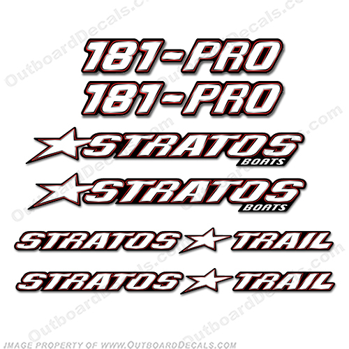 Stratos Boats 181 Pro Decal Package INCR10Aug2021