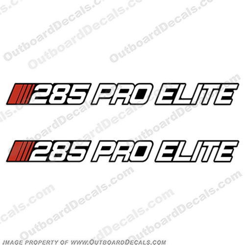 Stratos 285 Pro Elite Boat Decals - (Set of 2) stratos, boat, decals, stickers, letters, set, of, 2, two, pro, elite, 285, engine, motor, 