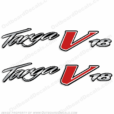Tracker Targa V18 Boat Logo Decal (Set of 2) INCR10Aug2021