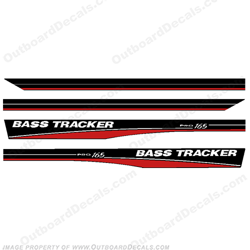 Bass Tracker 16.5 Pro 165 Boat Decals - Red INCR10Aug2021