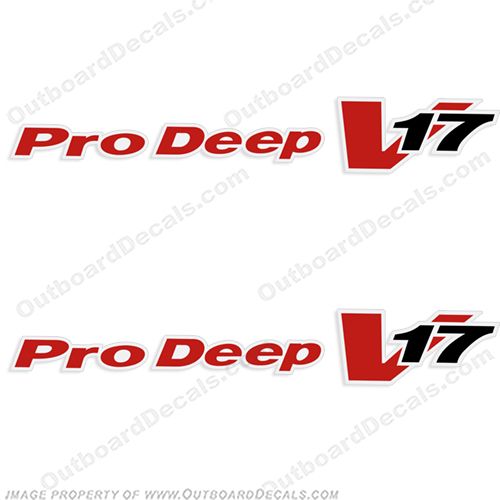Bass Tracker Pro Deep V17 Logo Decal Kit (Set of 2) v 17, INCR10Aug2021