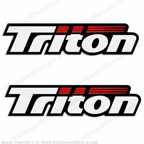 Triton Boat Logo Decals (Set of 2) - Style 2 INCR10Aug2021