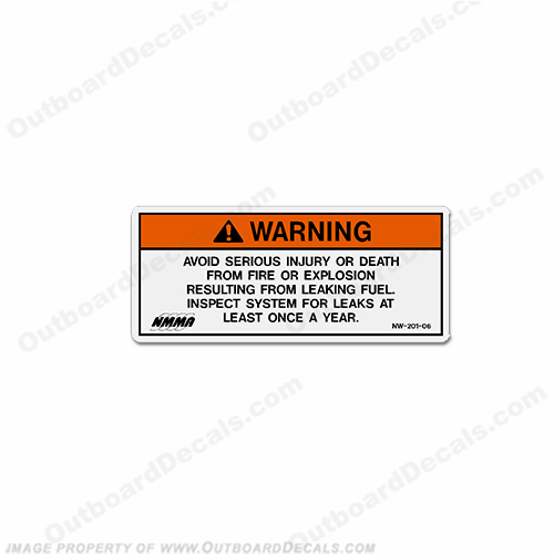 Warning Decal - NW-201-06 Leaking Fuel... INCR10Aug2021