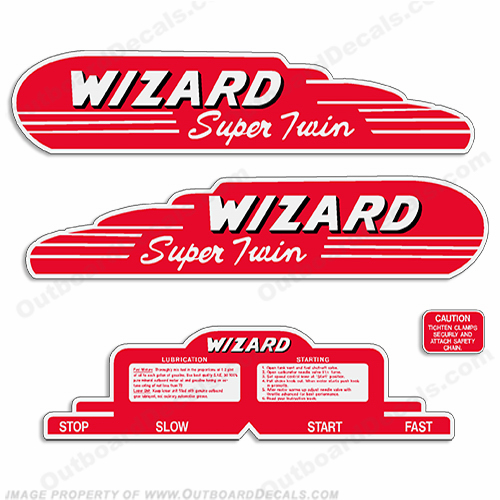 Wizard/Western Auto 6hp (WF-4) Decal Kit - 1949 INCR10Aug2021