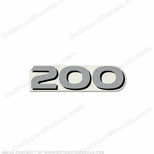 Yamaha "200" HPDI Decal - Rear INCR10Aug2021