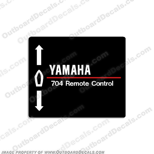 Yamaha "704 Remote Control" Decal  yamaha, single, number, 704,  remote, control, throttle, decal, logo, sticker, outboard, 