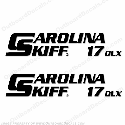 Carolina Skiff 17 DLX Boat Decals - (Set of 2) Any Color! INCR10Aug2021