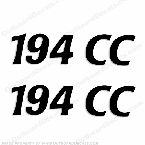 Cobia Boats "194CC" Decals (Set of 2) - Any Color! INCR10Aug2021