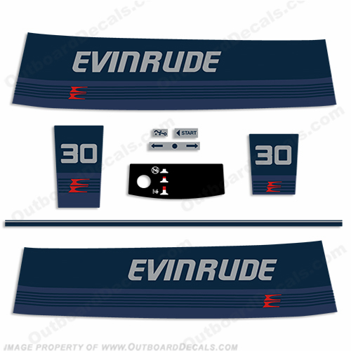 Evinrude 1986 30hp Decal Kit INCR10Aug2021