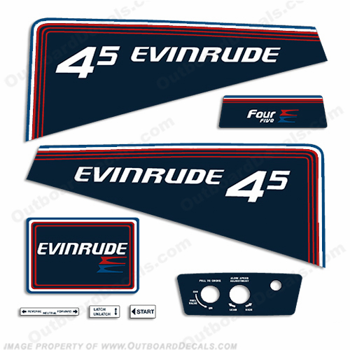 Evinrude 1981 4.5hp Decal Kit INCR10Aug2021