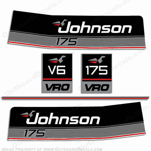 Johnson 1986 175hp VRO Decal Kit INCR10Aug2021