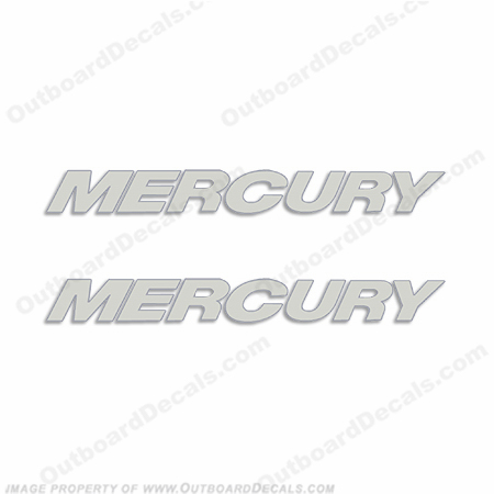 MERCURY Decal (Set of 2) - Metallic Silver with Chrome trim INCR10Aug2021