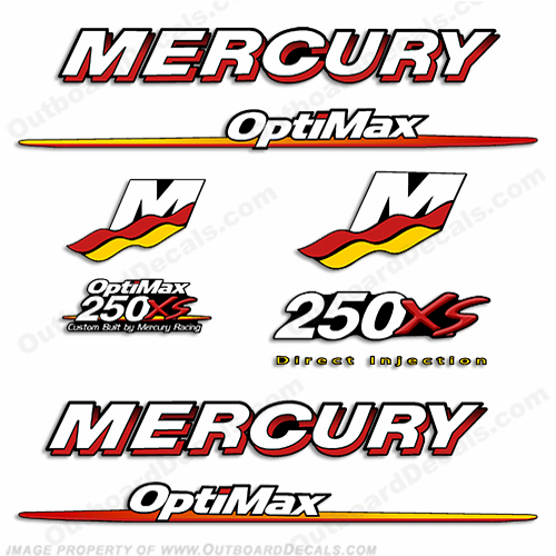 Mercury 250XS Optimax Decal Kit - 2007 - 2009 INCR10Aug2021