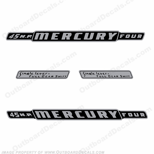 Mercury 1962 45HP Outboard Engine Decals INCR10Aug2021