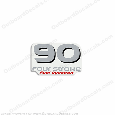 Yamaha Single "90 Fourstroke" Decal - Rear INCR10Aug2021