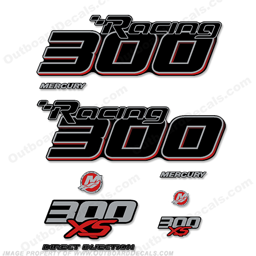 Mercury Racing Optimax 300XS DFI DECAL SET 8M0121263 300, 300-xs, 300 xs, xs, 016 2017 Mercury Racing 300 hp Optimax 300XS decal set replica (All domed decals and emblem as flat vinyl decals Non OEM)  Referenced Part number: 8M0121263  Made as decal Upgrade for 2006-2017 Outboard motor covers. RACE OUTBOARD HIGH PERFORMANCE 3.2L 300XS OPTIMAX 1.62:1 300 XS L SM PN: 881288T64 ,898103T93, 8M0121265. , INCR10Aug2021