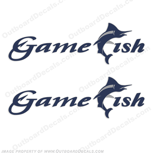 Game Fish Boat Logo Decals (set of 2) fisher, gamefish, boats, decal, sticker, INCR10Aug2021