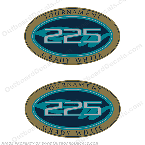 Grady White Tournament 225 Logo Decals (Set of 2)  INCR10Aug2021
