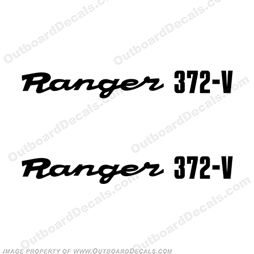 Ranger 372-V Early 1980s Decals (Set of 2) - Any Color!   ranger 372v, 372 v, 372, 1980, 80, 81, 82, 83, 84, 85, 86, 87, 88, 89, 371, 80s, 80s, INCR10Aug2021