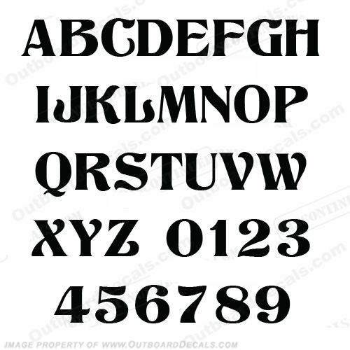 Registration Numbers & Letters Decal Kit (Decorative Font) - Any Color! INCR10Aug2021