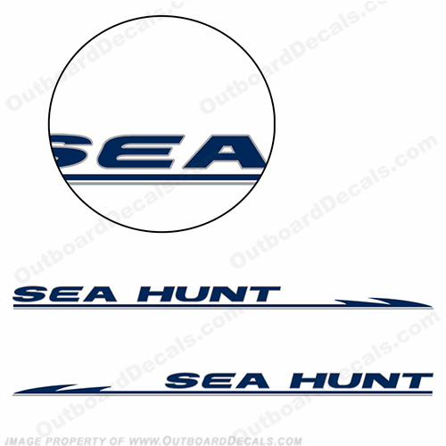 Sea Hunt Boat Decals - 2 Color! seahunt, INCR10Aug2021