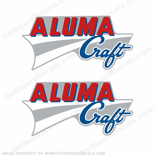 Alumacraft Boat Logo Decals - Style 2 (Set of 2) aluma craft, INCR10Aug2021