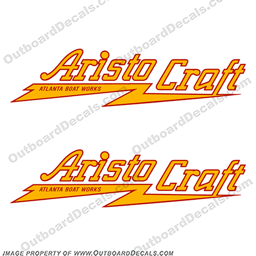 Aristo Craft Boat Decals (Set of 2)  boat, logo, lettering, label, decal, sticker, ki, set, aristocraft, aristo, craft, aristo craft, aristo-craft, INCR10Aug2021