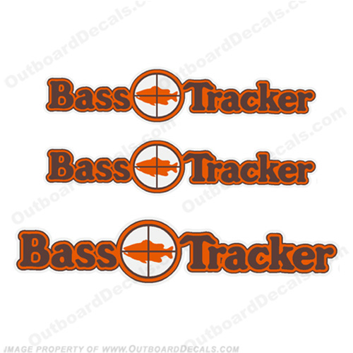 Bass Tracker Target Boat Decal Package - 1970s 70, 70s, INCR10Aug2021